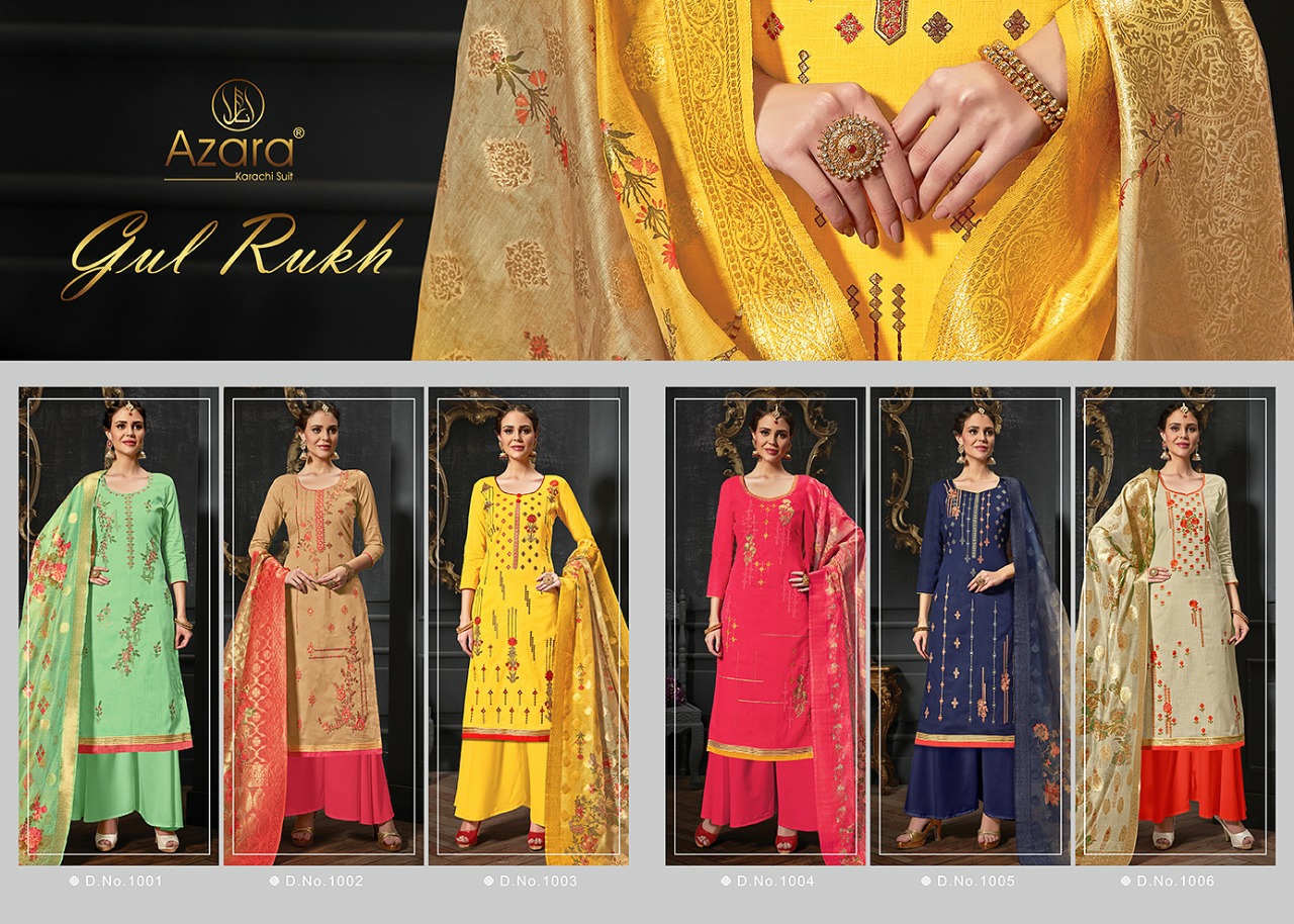 Radhika fashion azara gulrukh cotton  dress Material catalog