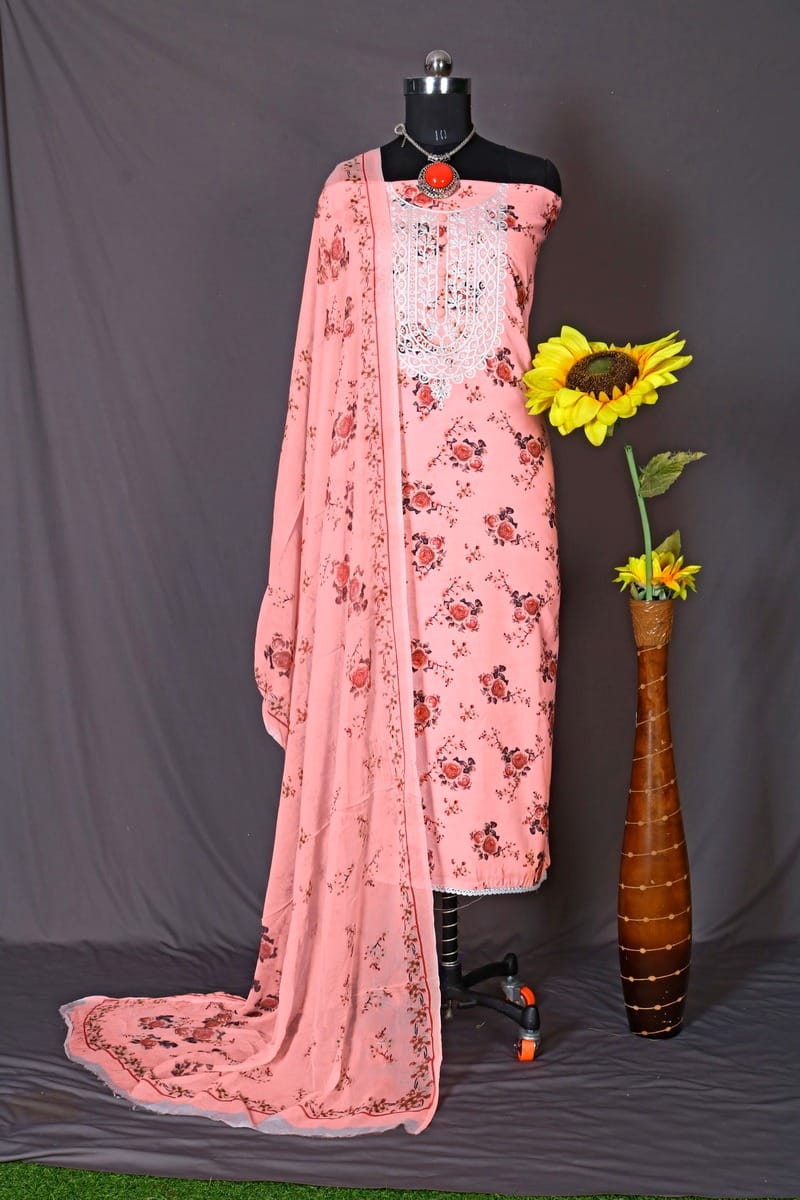 Bipson cotton muskan d no 1018 cotton regal look salwar suit colour set