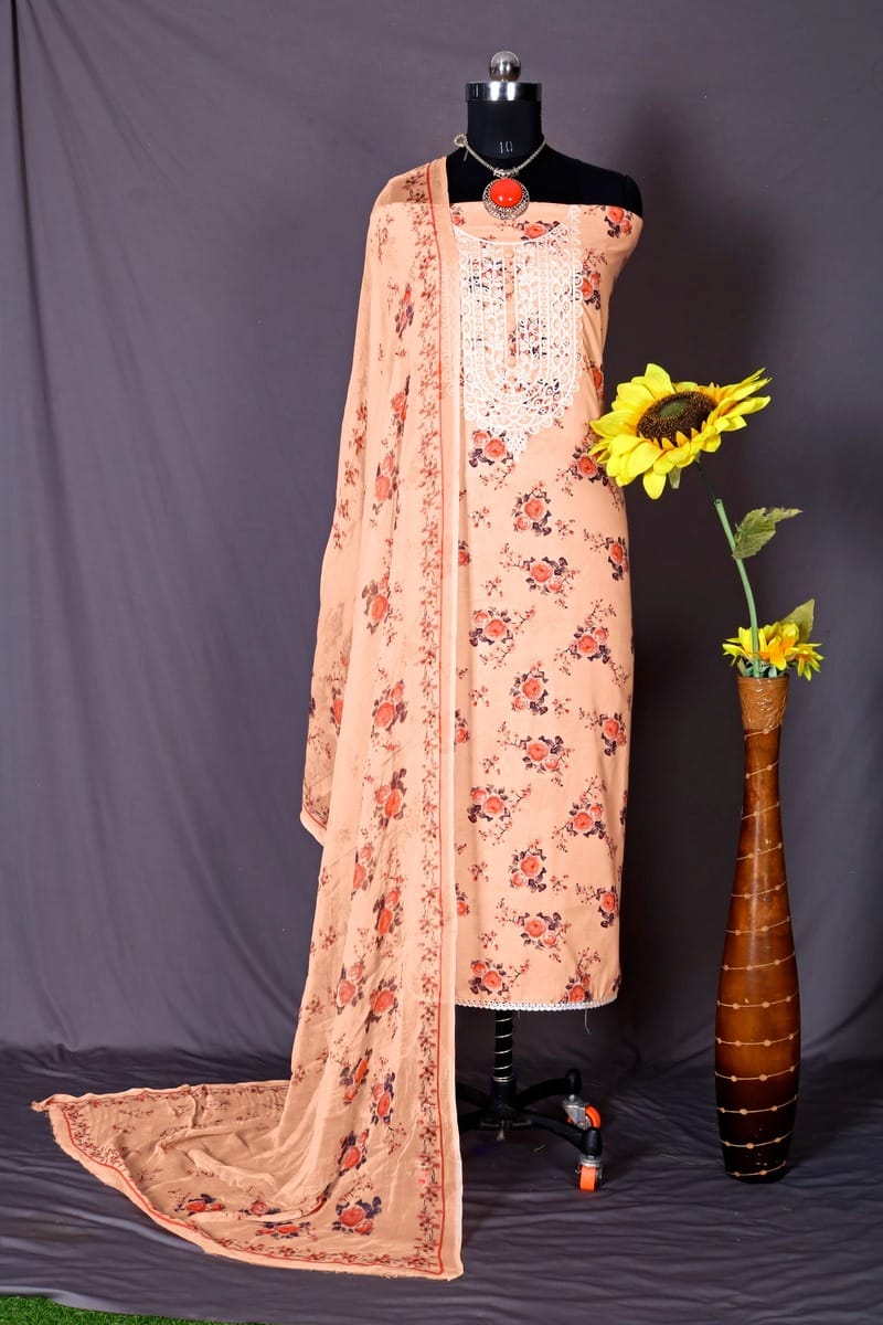 Bipson cotton muskan d no 1018 cotton regal look salwar suit colour set
