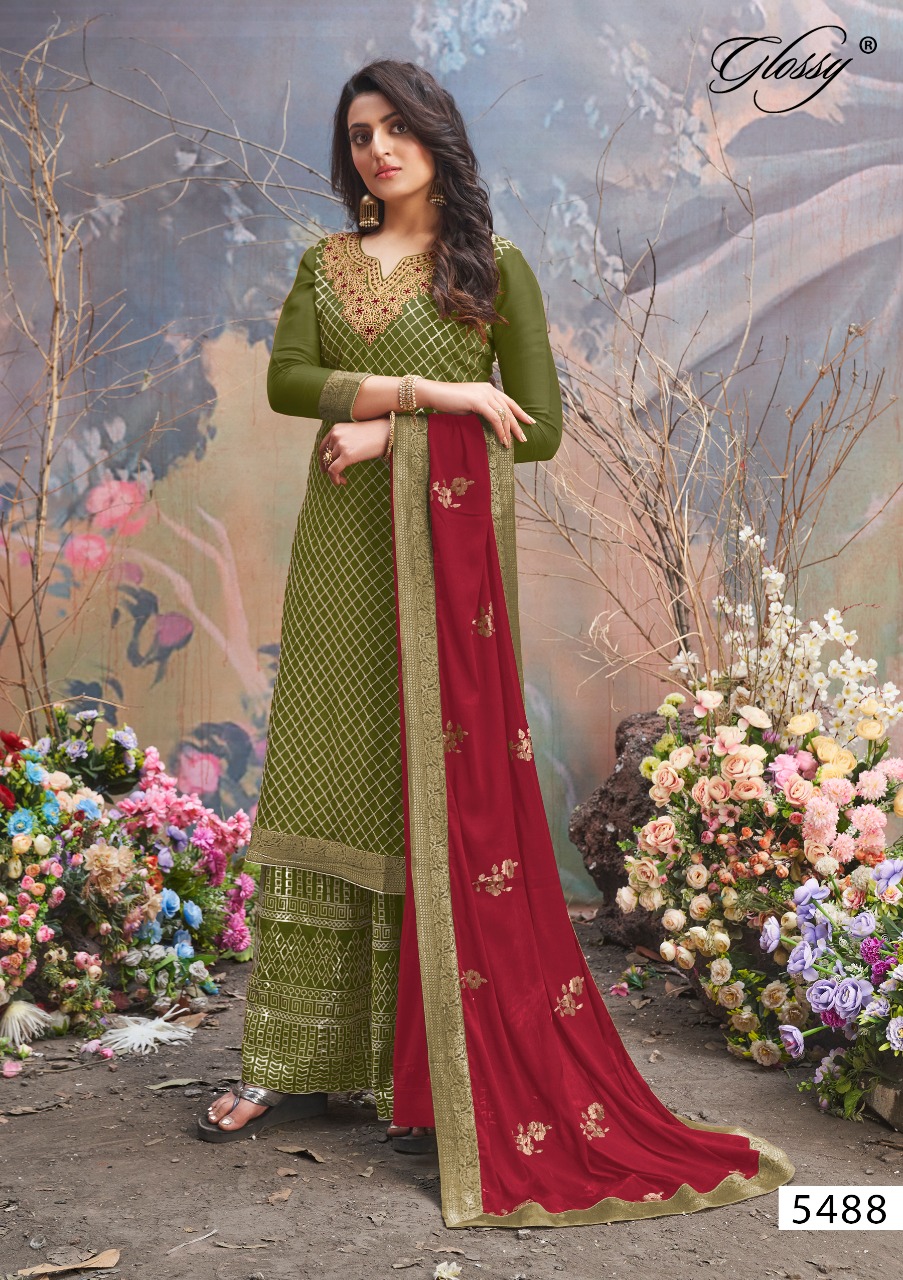 glossy muskaan viscose new and modern style salwar suit catalog