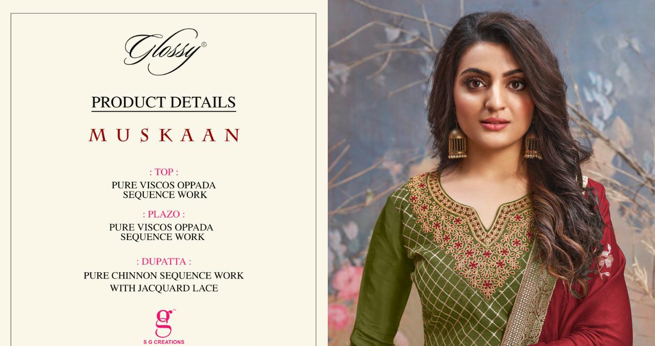 glossy muskaan viscose new and modern style salwar suit catalog