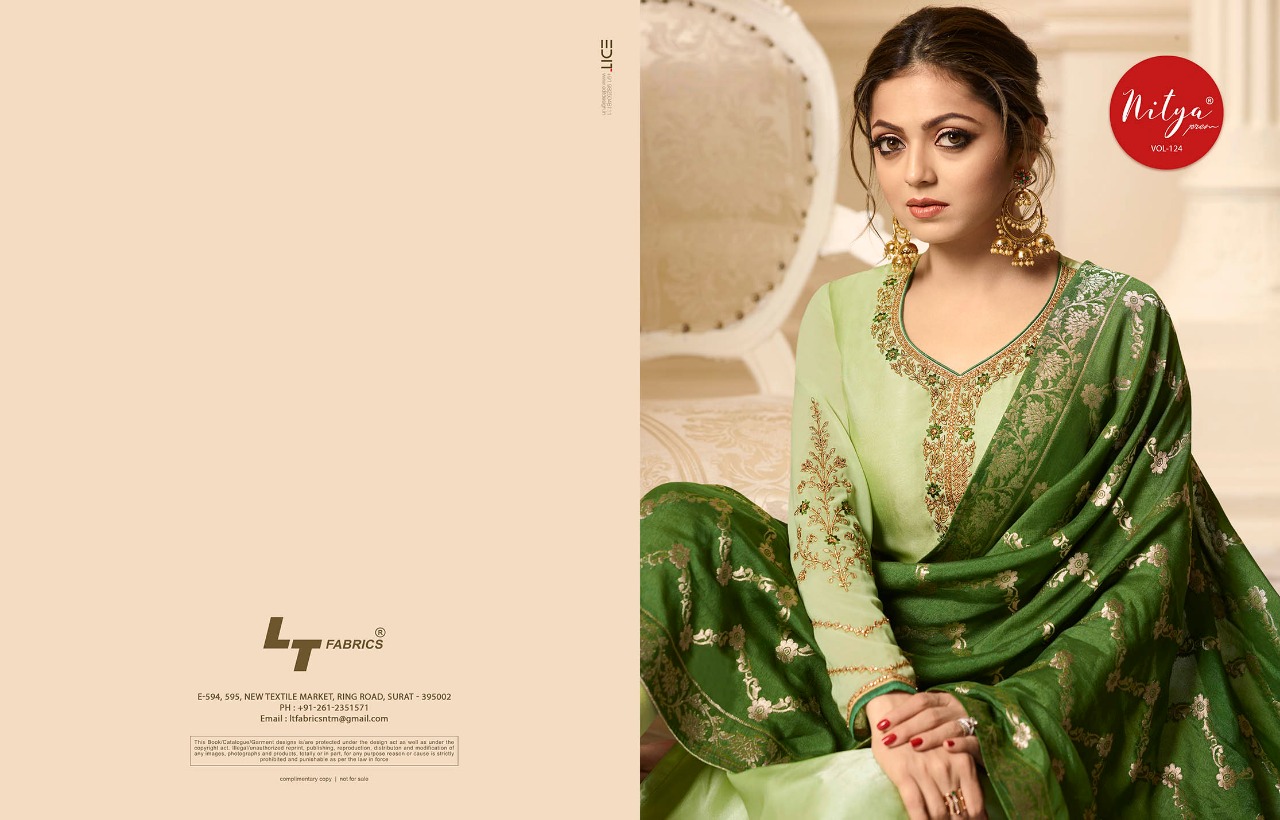 LT fabrics nitya vol 124 ethnic trasitional wear salwar kameez collection