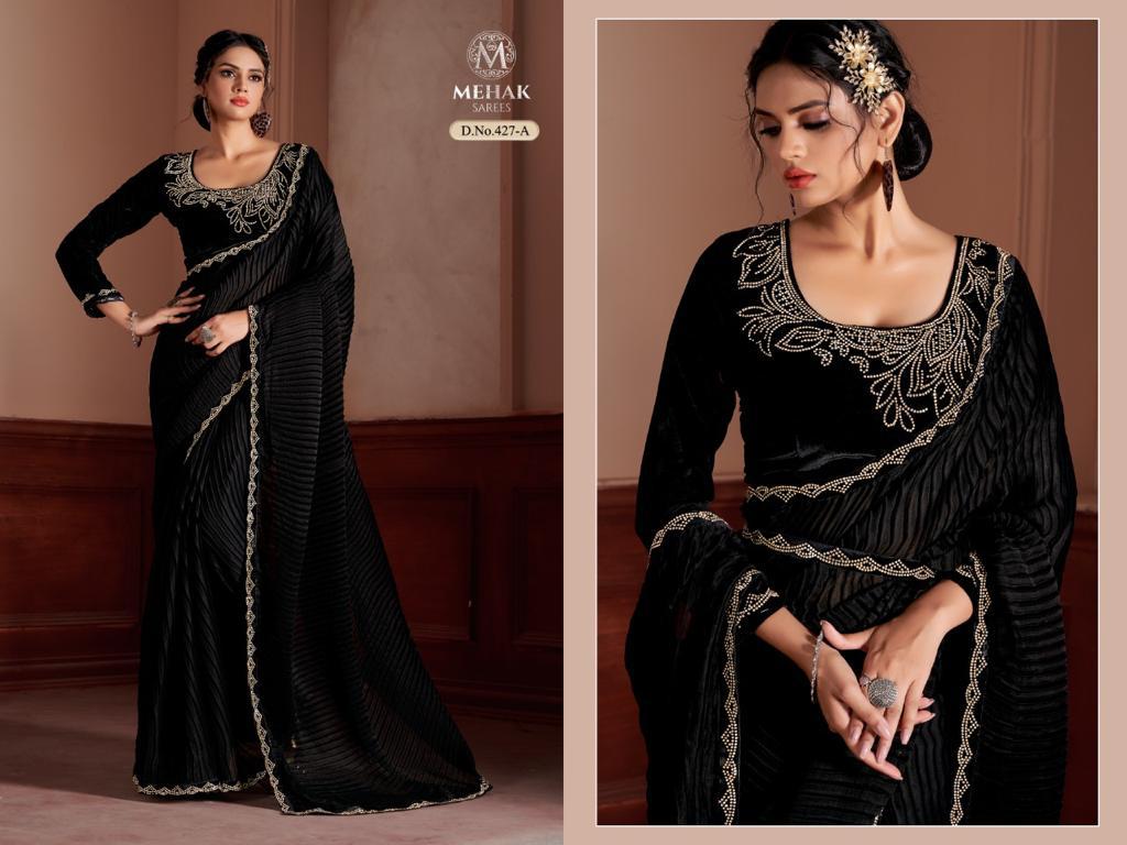 mahek saree mahek saree 427 colours satin graceful look saree catalog