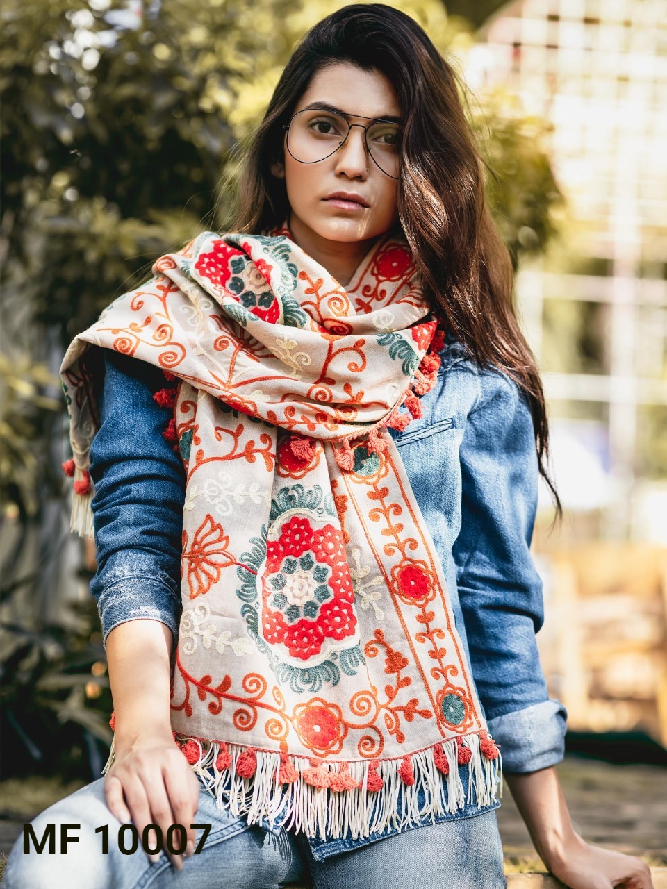 Mesmora fashion d no 10000 serise khadi attrective look stoles catalog