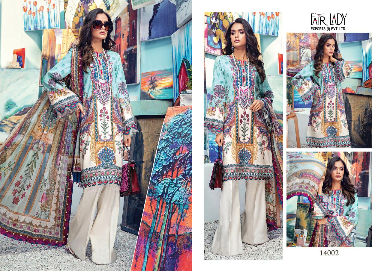 FAIRLADY anaya embroidery collection innovative style lawn cotton  innovative style  salwar suit lawn dupatta catalog