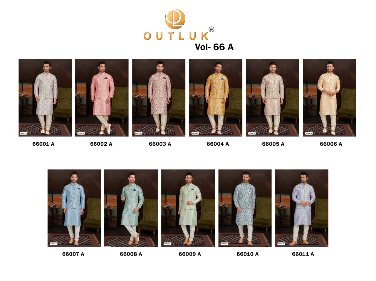 outlook outlook vol 66 a silk regal look kurta with jacket and pajama catalog