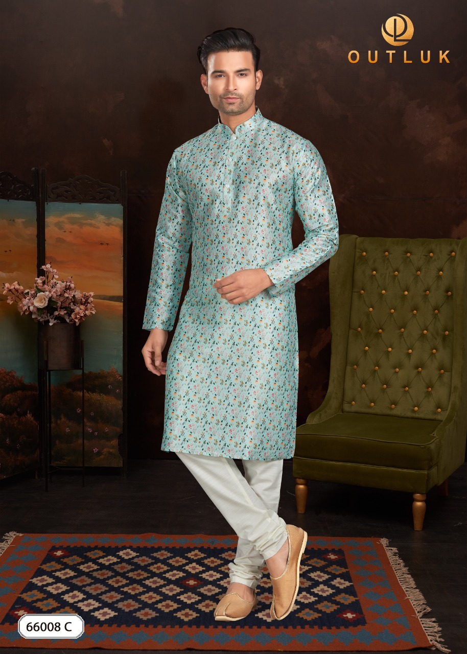 outlook outlook vol 66 c silk elegant look kurta with jacket and pajama catalog