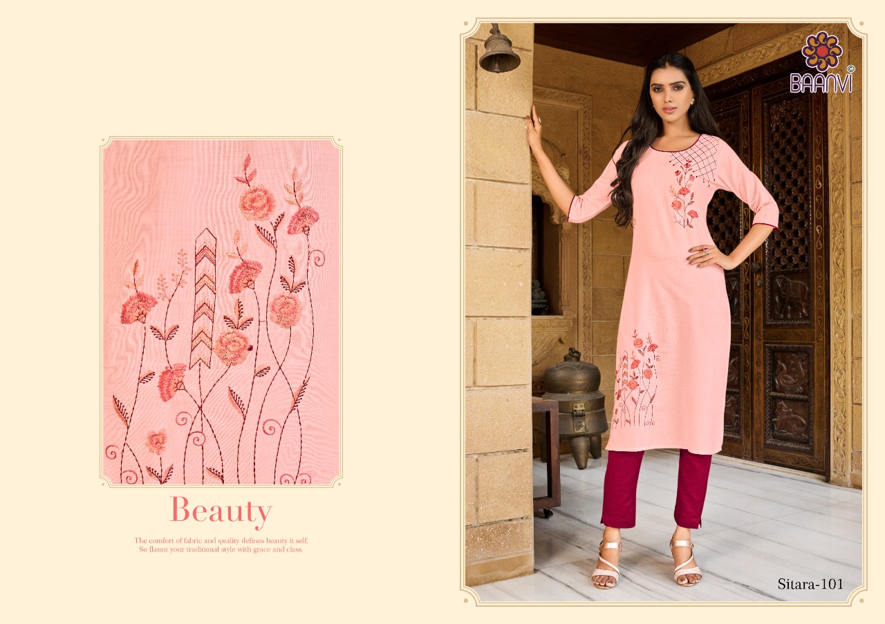 r studio Baanvi sitara vol 1 cotton regal look kurti catalog