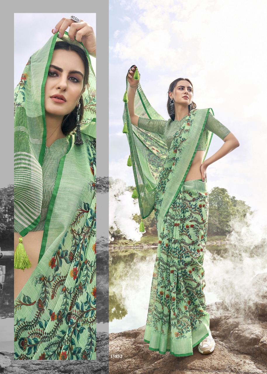 shakunt weaves eena linen elegant saree catalog