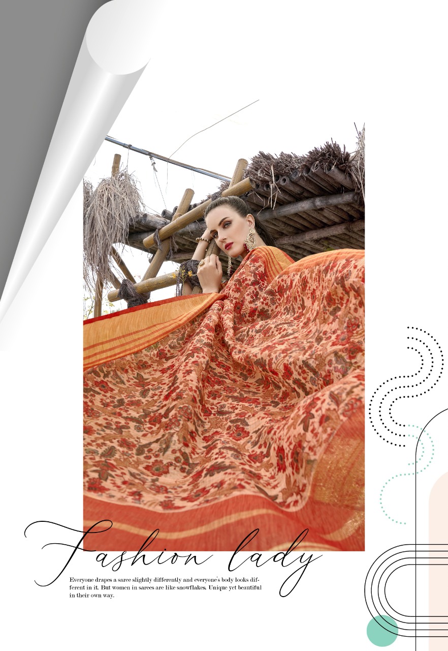 shakunt weaves meena linen regal look saree catalog