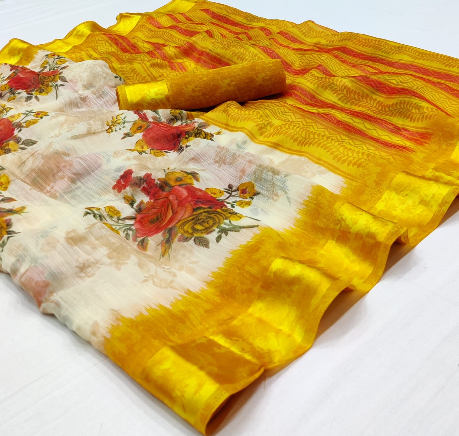 shree rana creation vaishali linen astonishing saree catalog