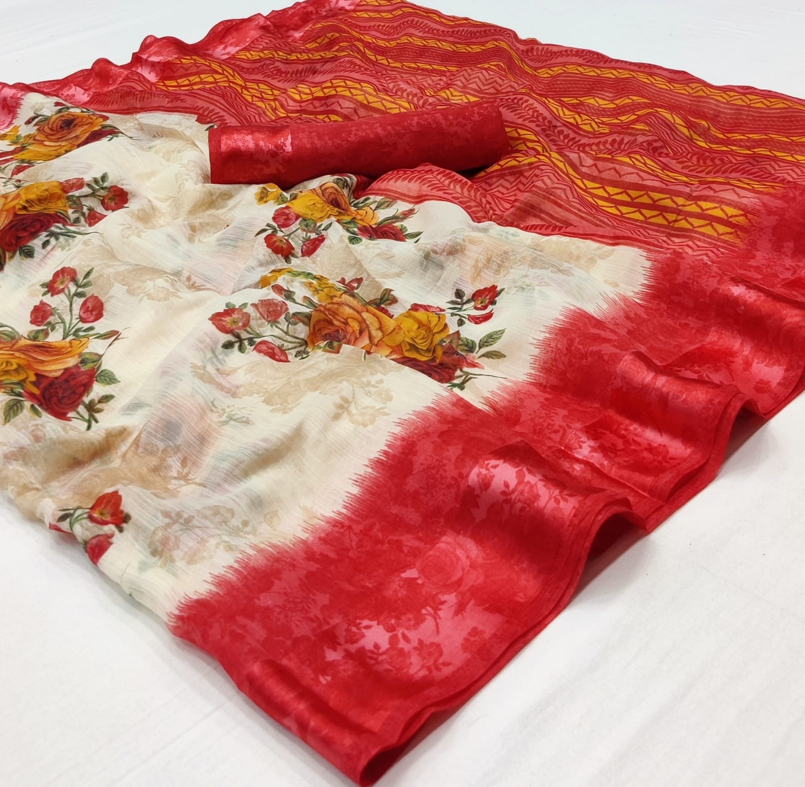 shree rana creation vaishali linen astonishing saree catalog