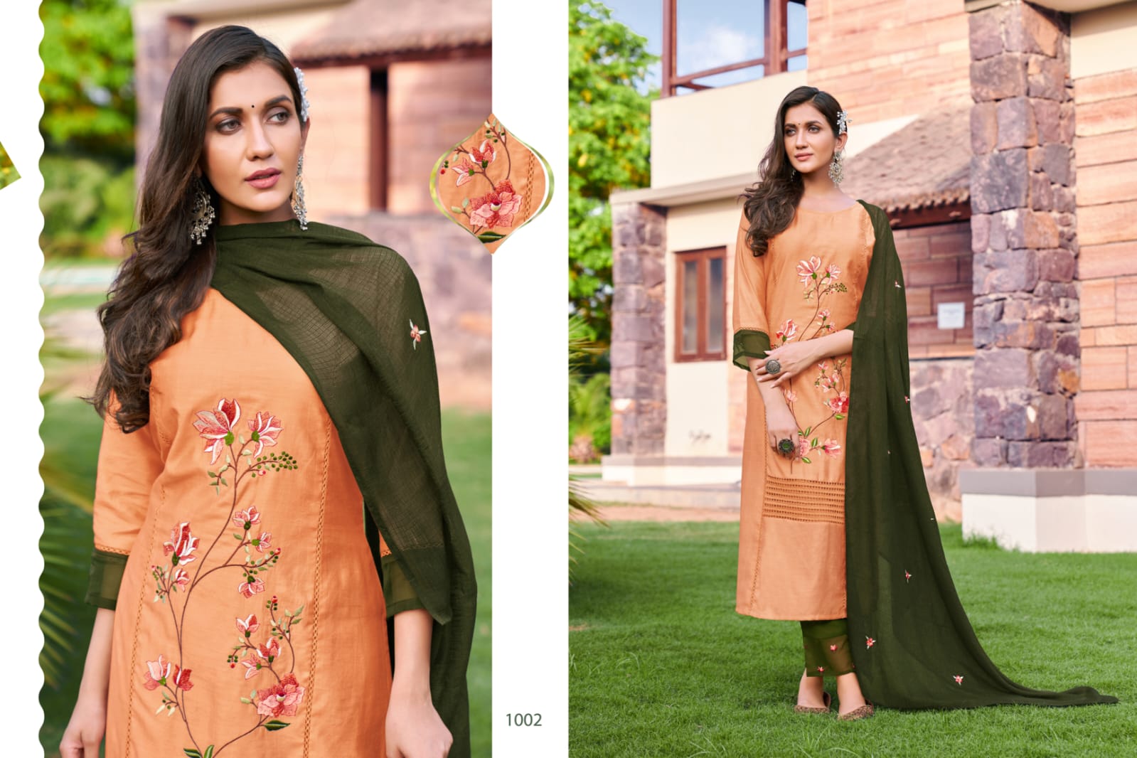Snapstyle greetings prachi silk  innovative look top bottom with dupatta  catalog