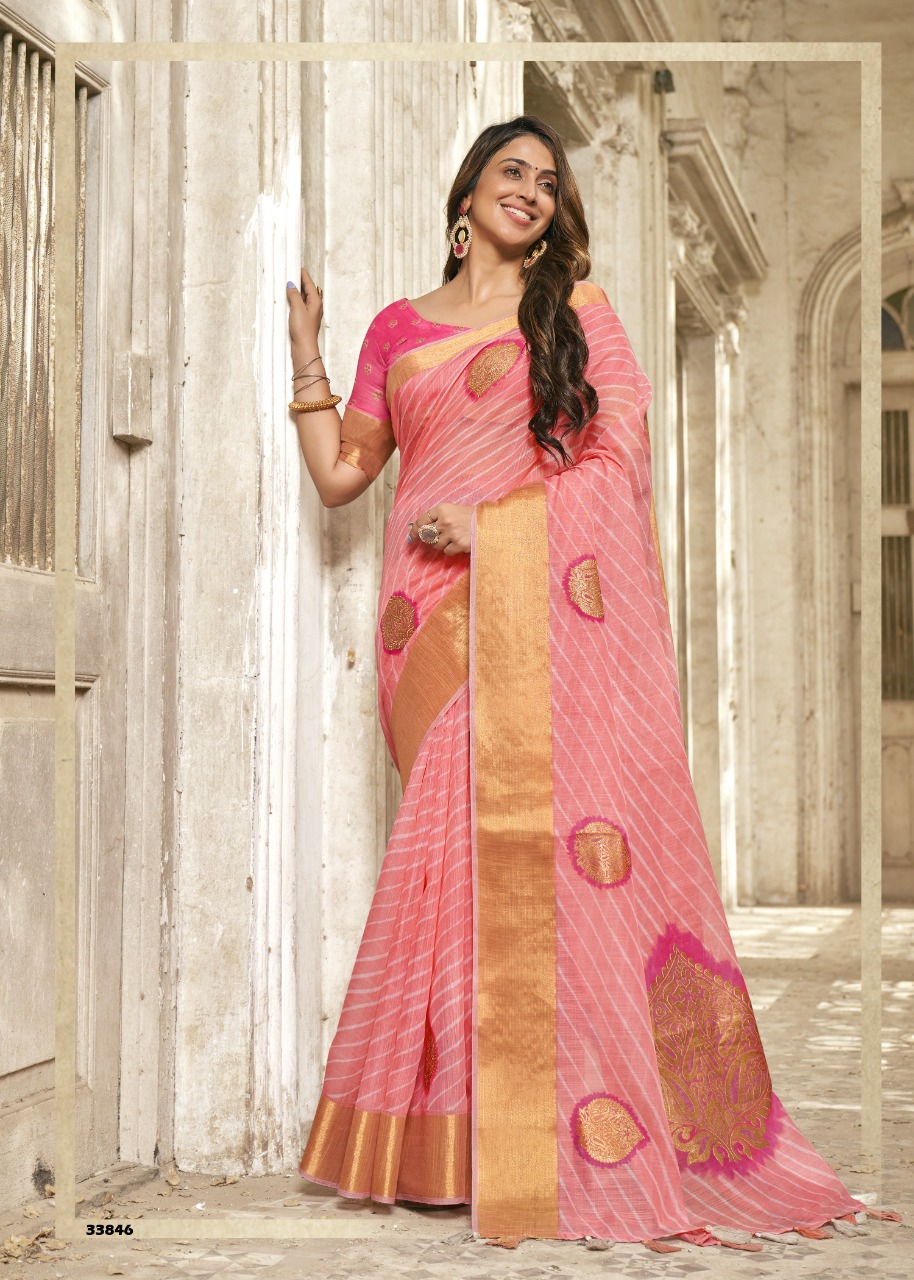 triveni saree purvai cotton elegant print saree catalog
