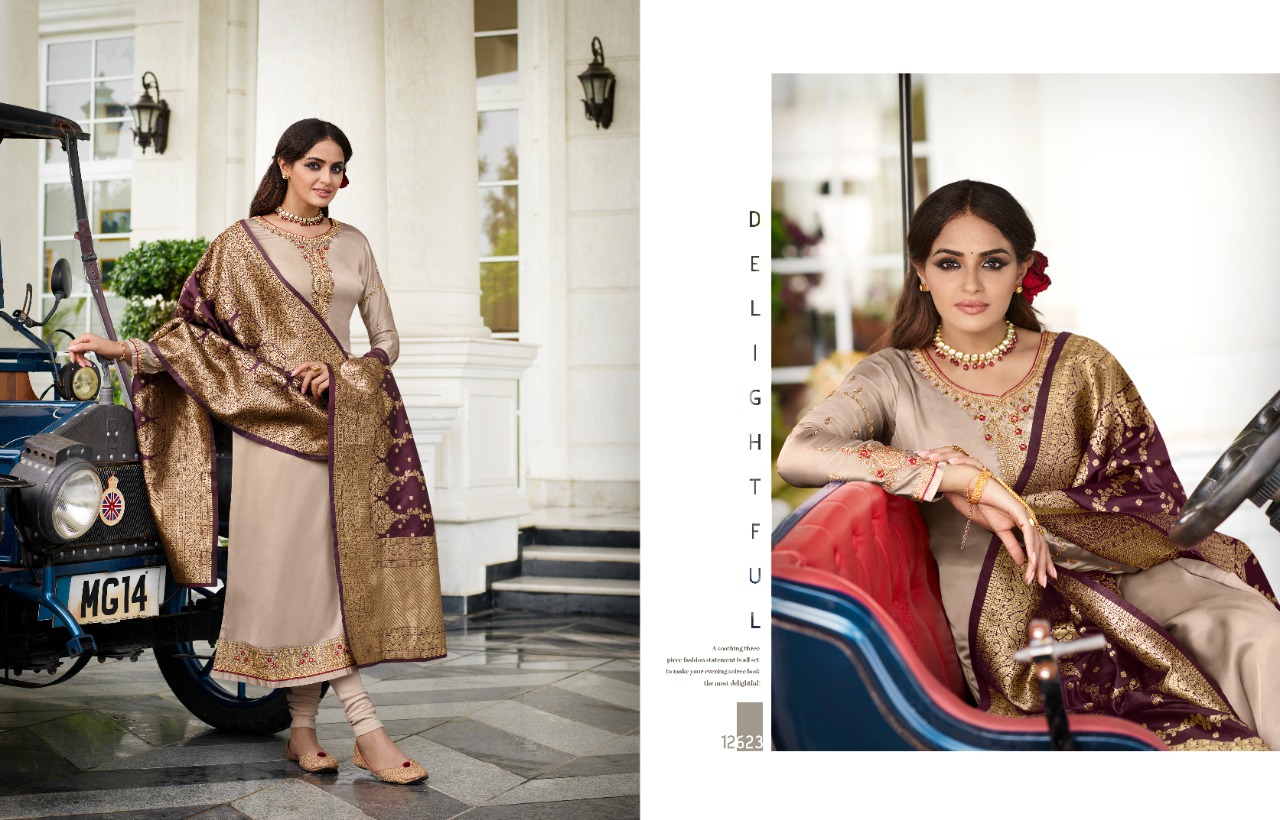 zisa banarasi 11 silk innovative style salwar suit catalog