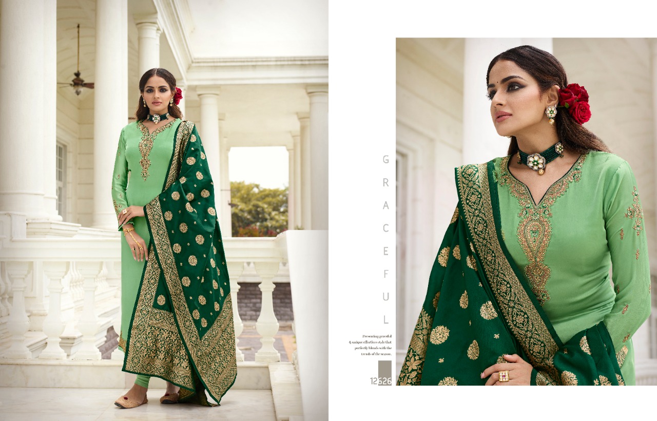 zisa banarasi 11 silk innovative style salwar suit catalog