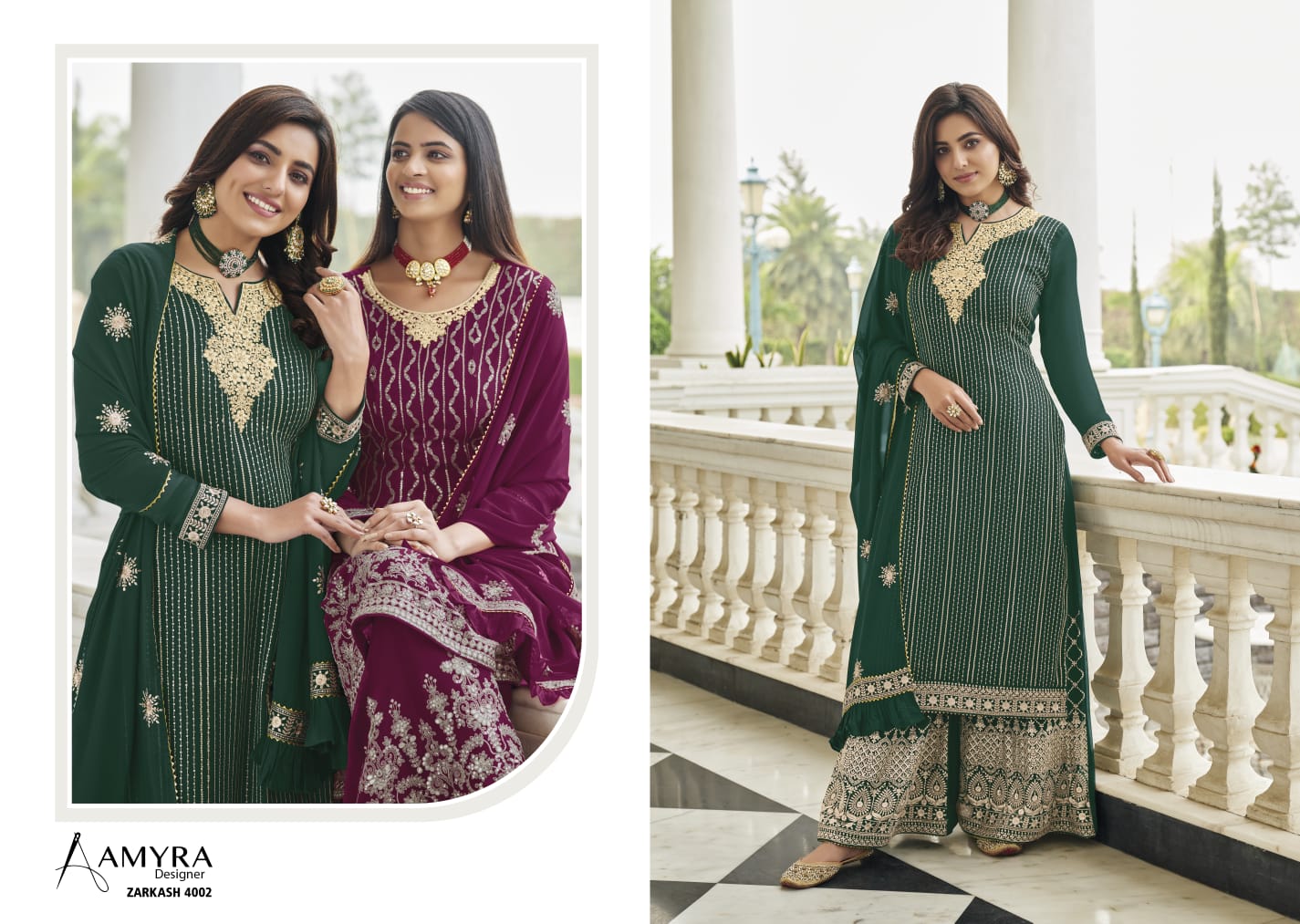 amyra designer Zarkash vol 4 georgette attrective look salwar suit catalog