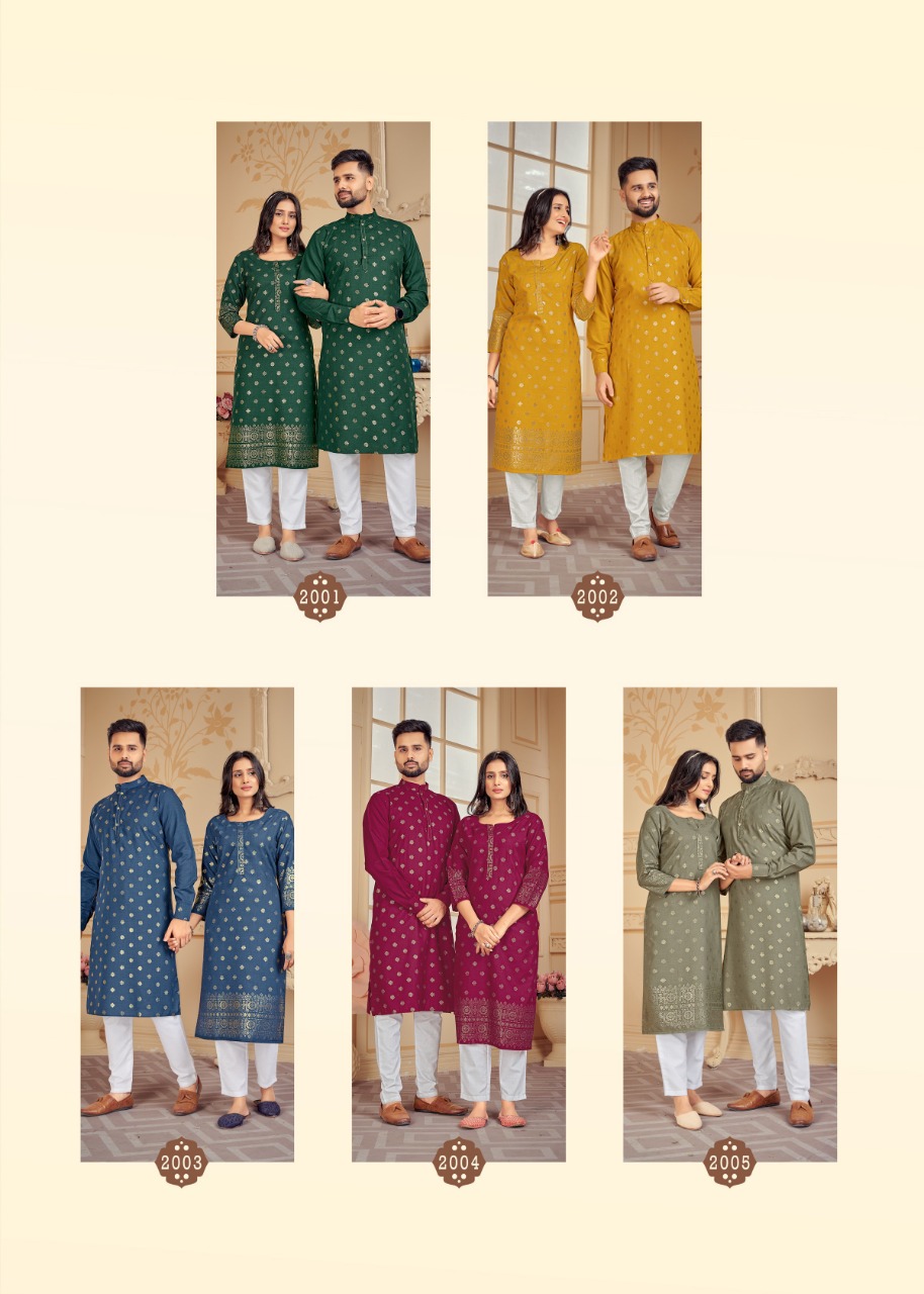 Banwery Fashion couple dream vol 2 cotton  decent look Kurta with Payjama and Kurti with Pants catalog