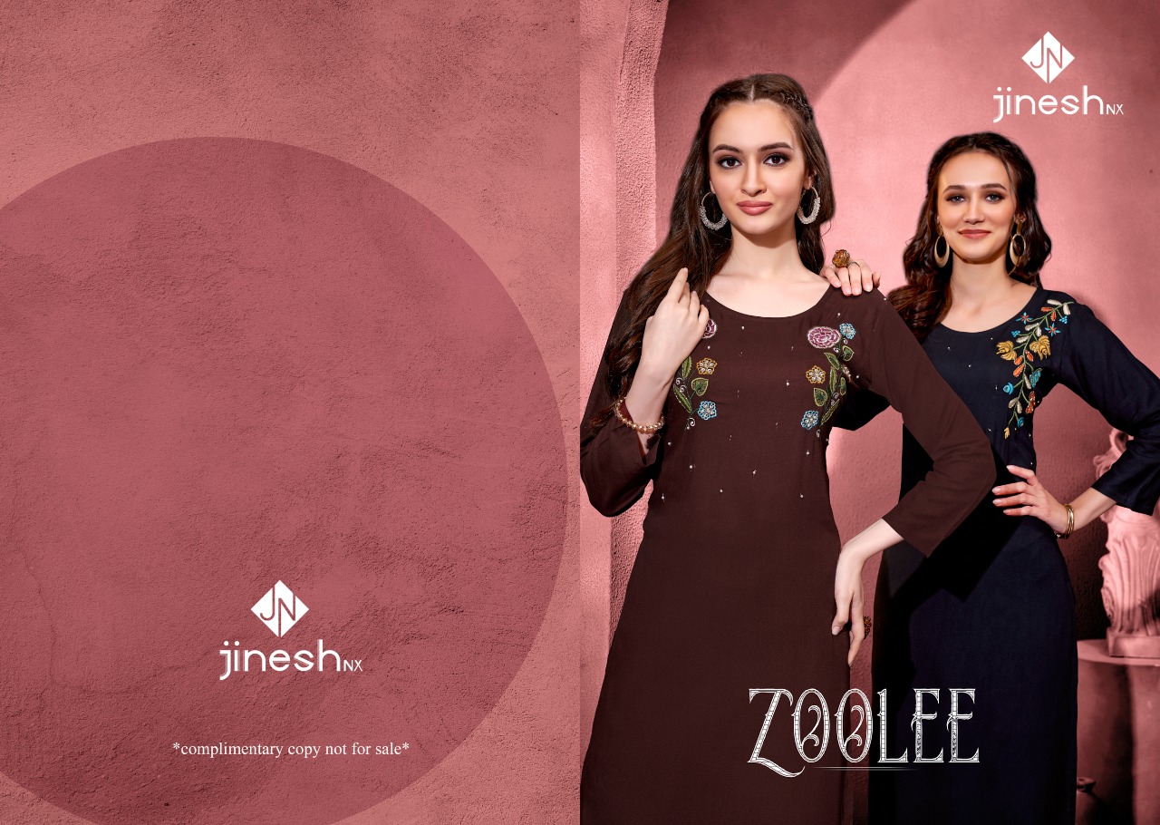 Jinesh nx zoolee rayon gorgeous look top with bottom sharara catalog