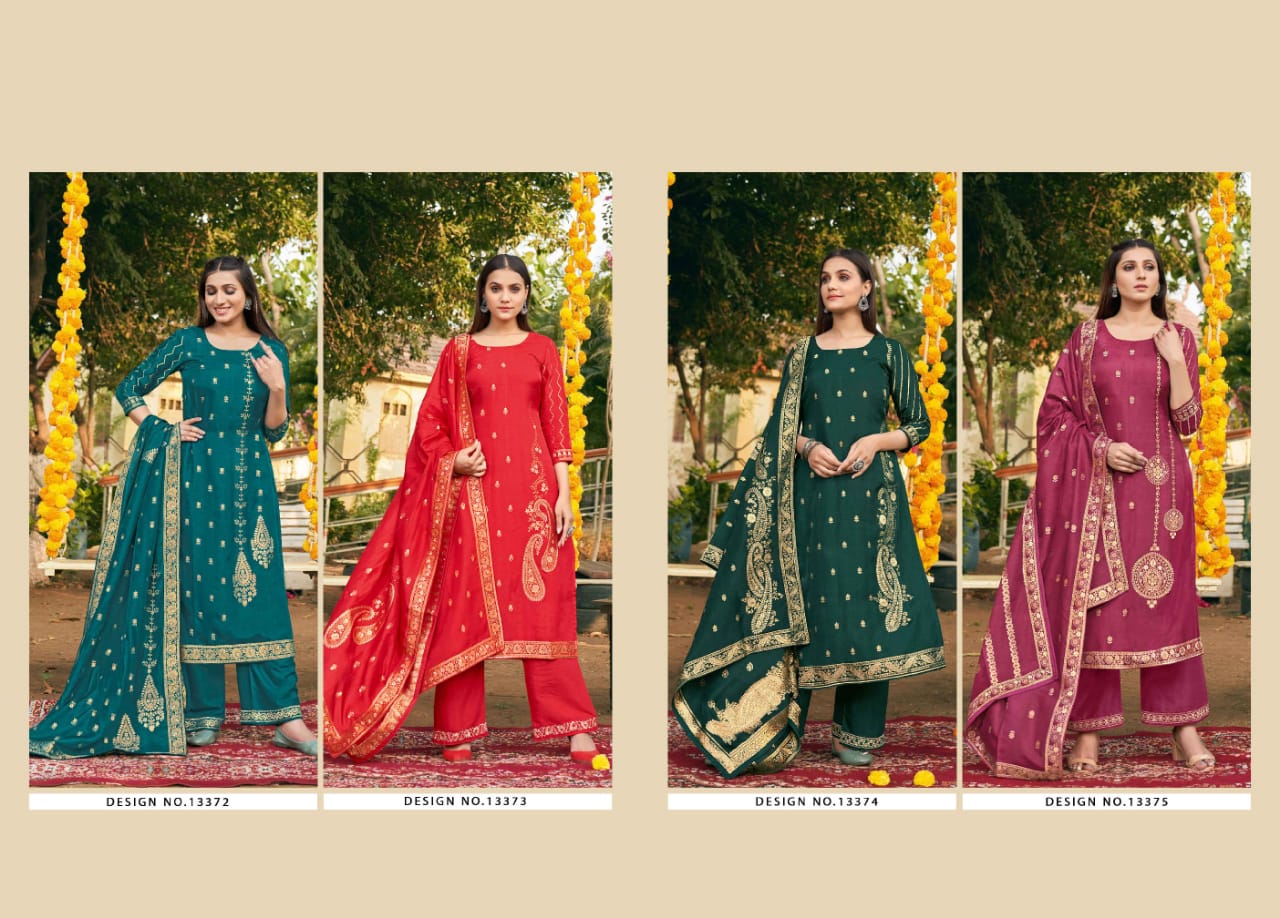 kivi kajree Laavanya jecquard exclusive look kurti pant with dupatta catalog