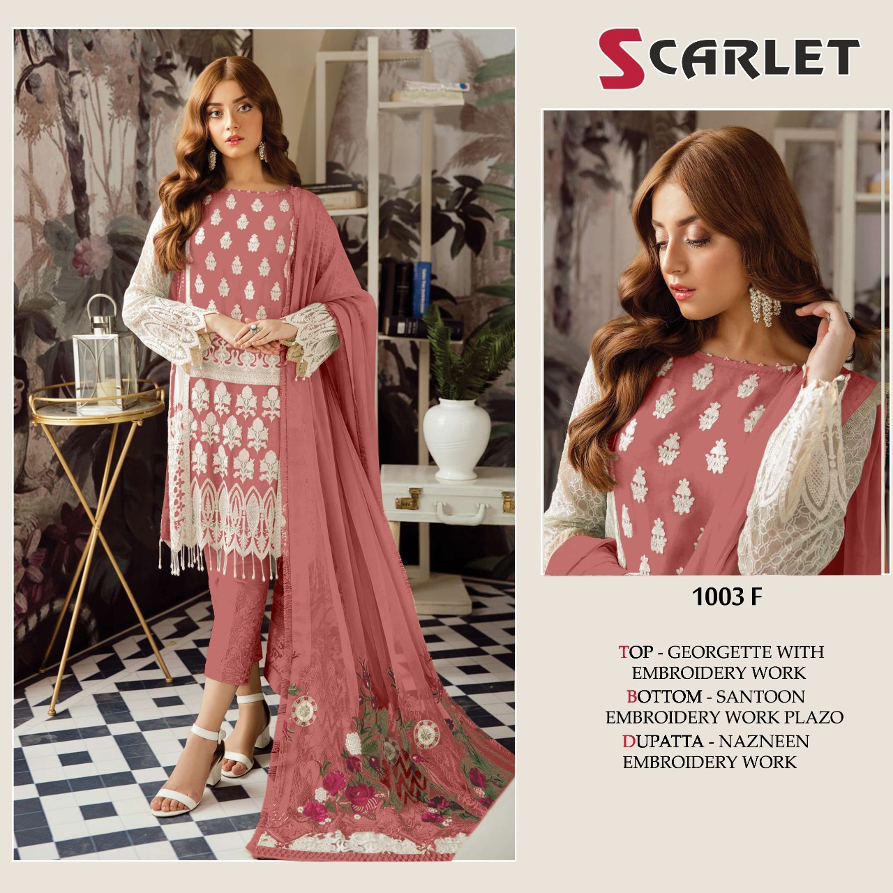 scarlet Scarlet 1003 F  Salwar Kameez Georgette Singles
