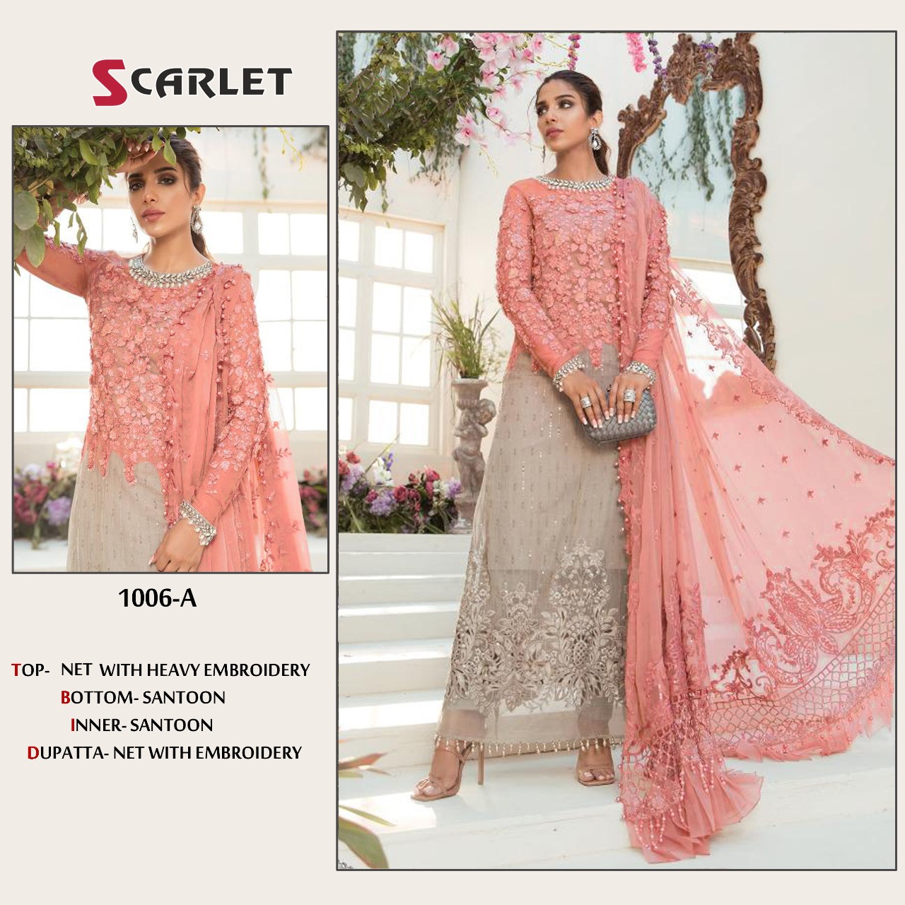 scarlet Scarlet 1006 A Salwar Kameez NET  Singles