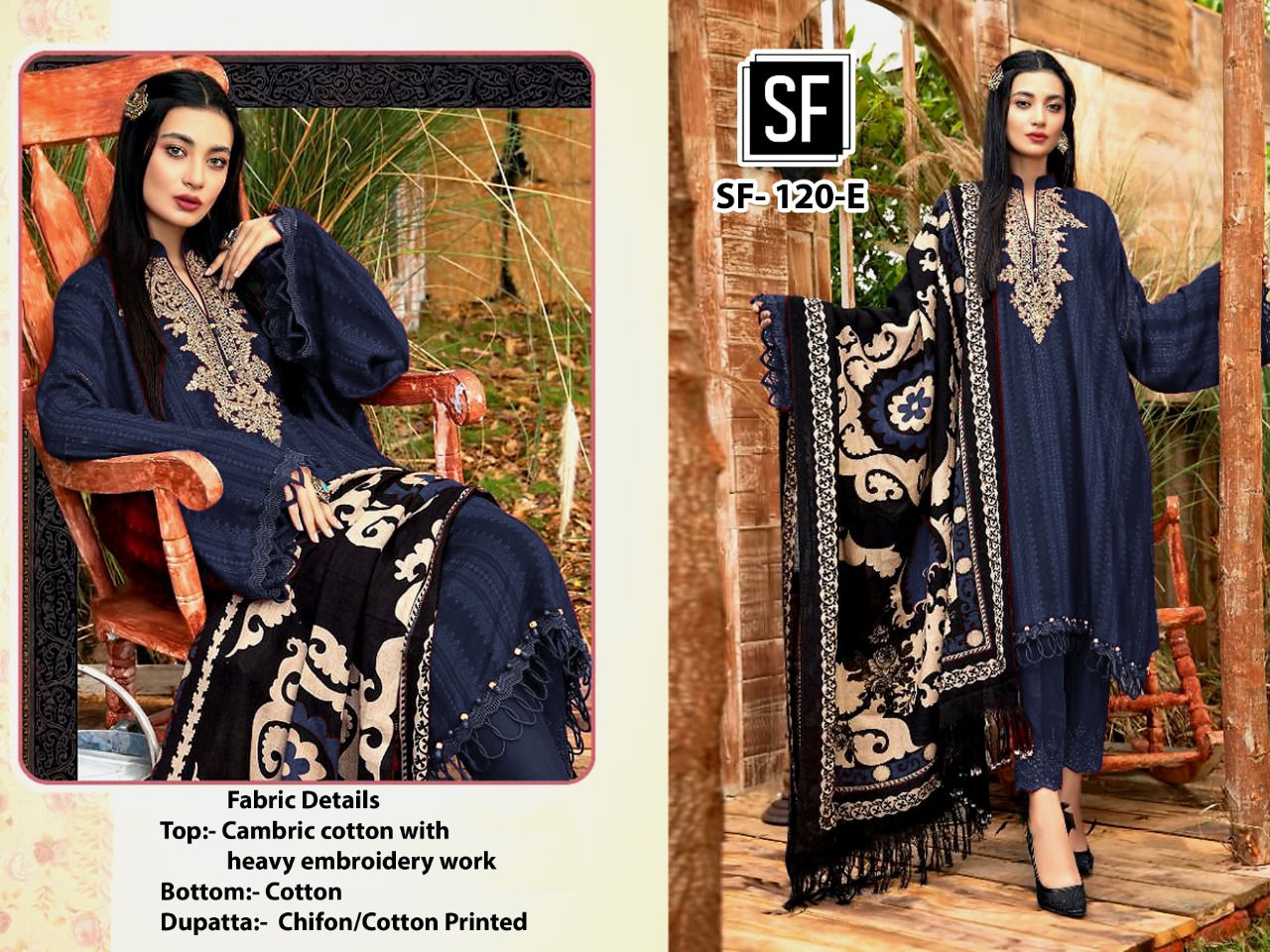 sf fashion sf 120 colours cotton decent look salwar suit catalog with chiffon dupatta