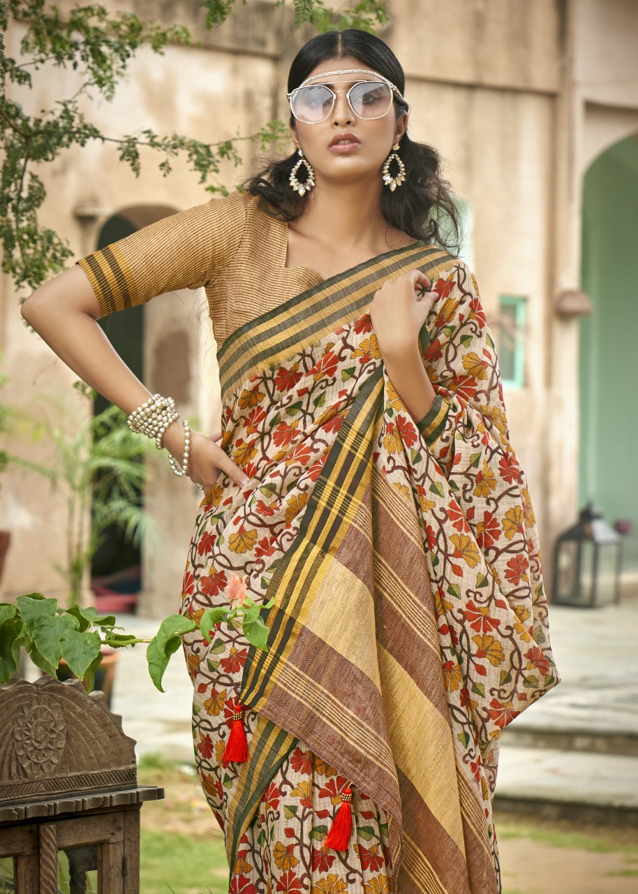 Shakunt Weaves ranisa Art Digital Silk exclusive printed saree catalog