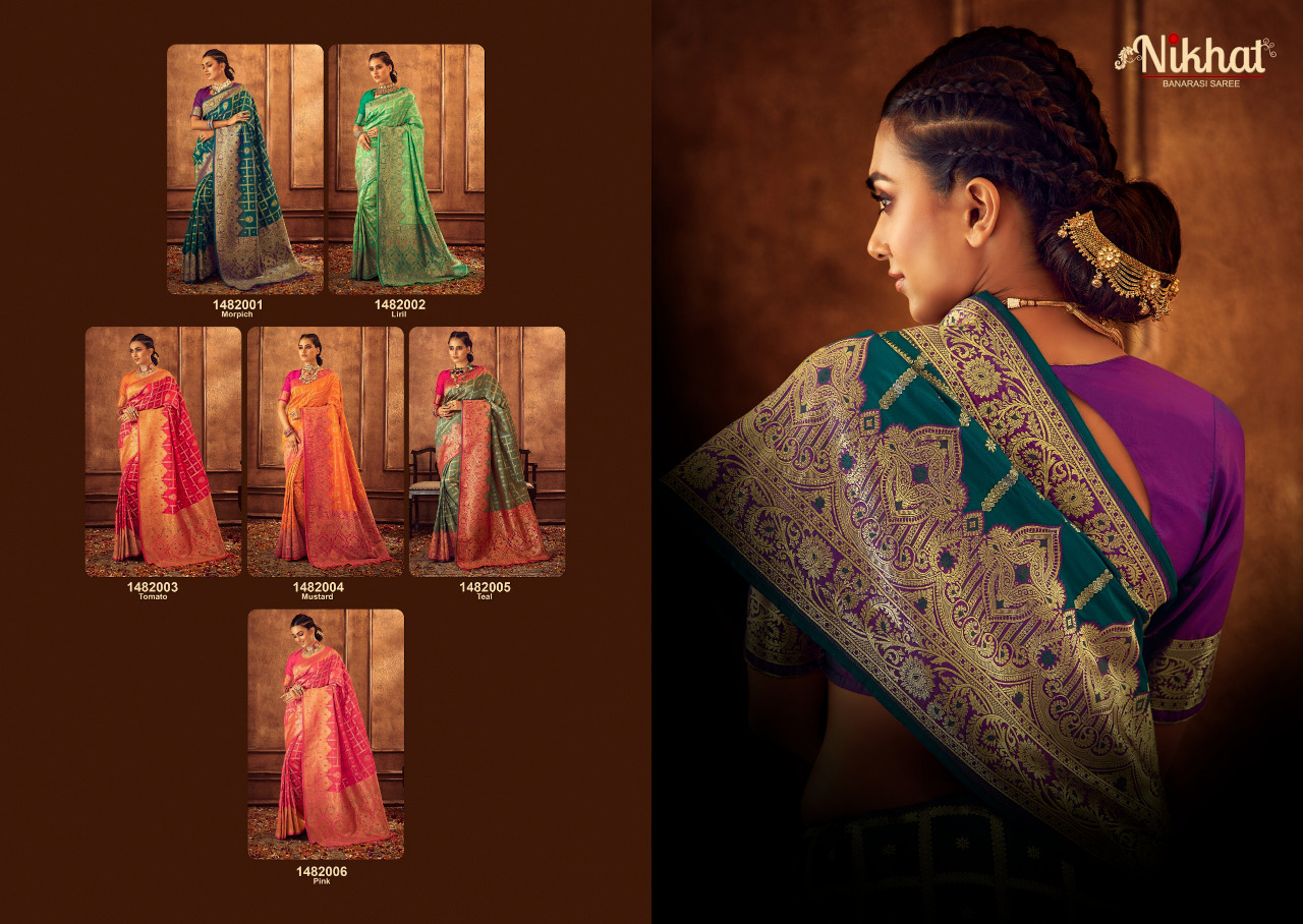 shichi nikhat Blended Silk elegant look saree catalog