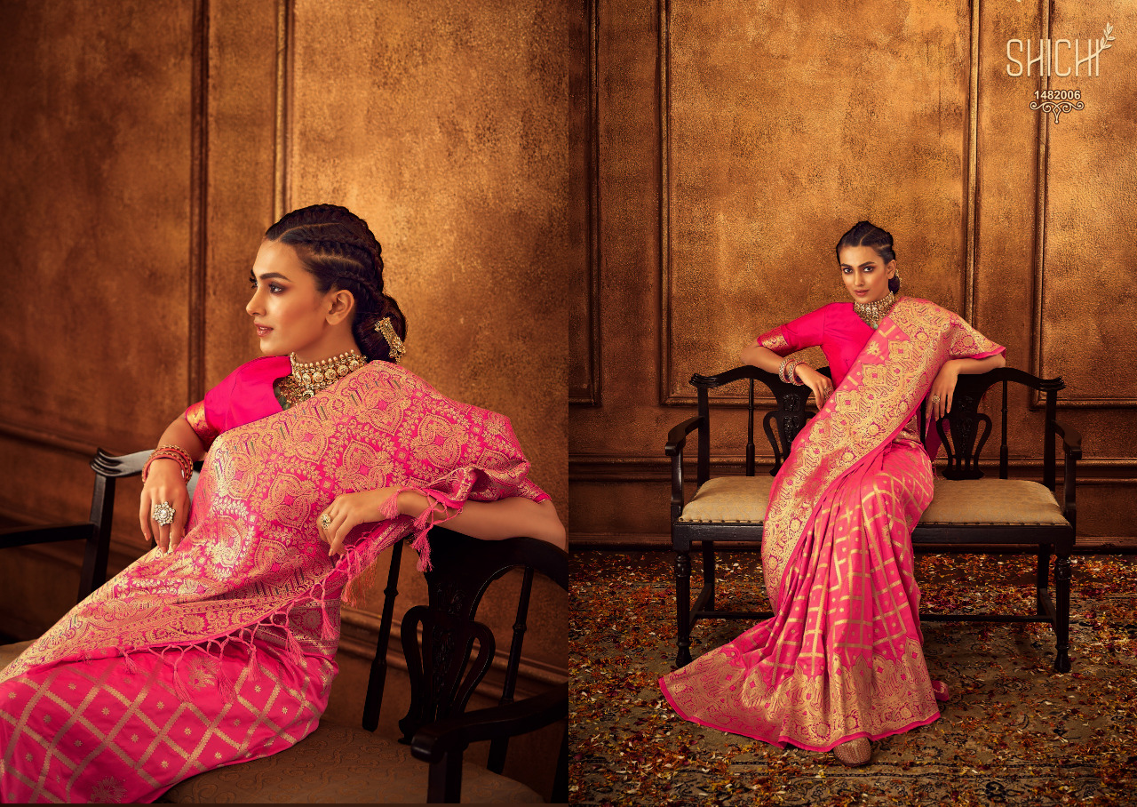 shichi nikhat Blended Silk elegant look saree catalog