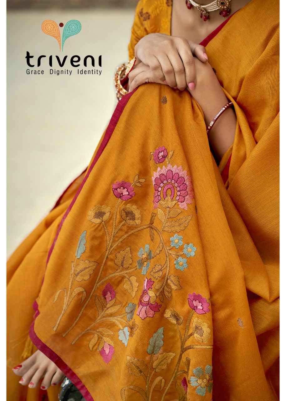 triveni saree lipika cotton gorgeous look saree catalog