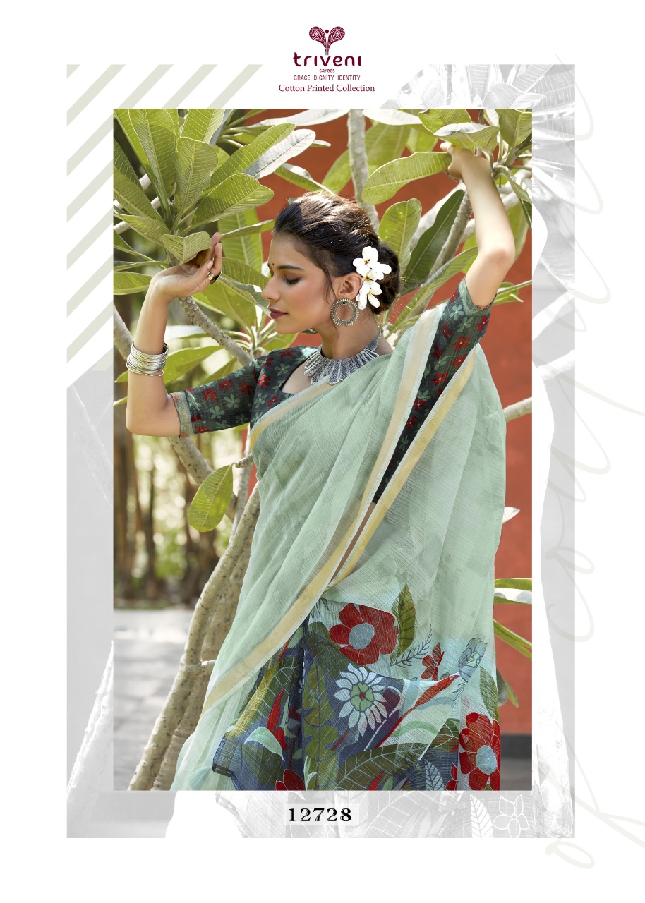 triveni saree prayosha cotton authentic fabric saree catalog