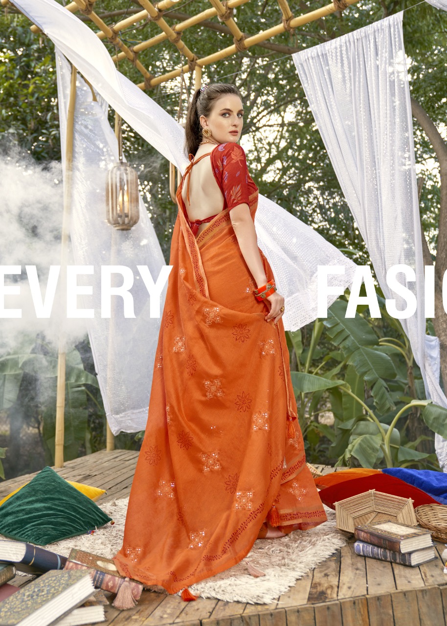 triveni saree vesh bhusha cotton authentic fabric saree catalog