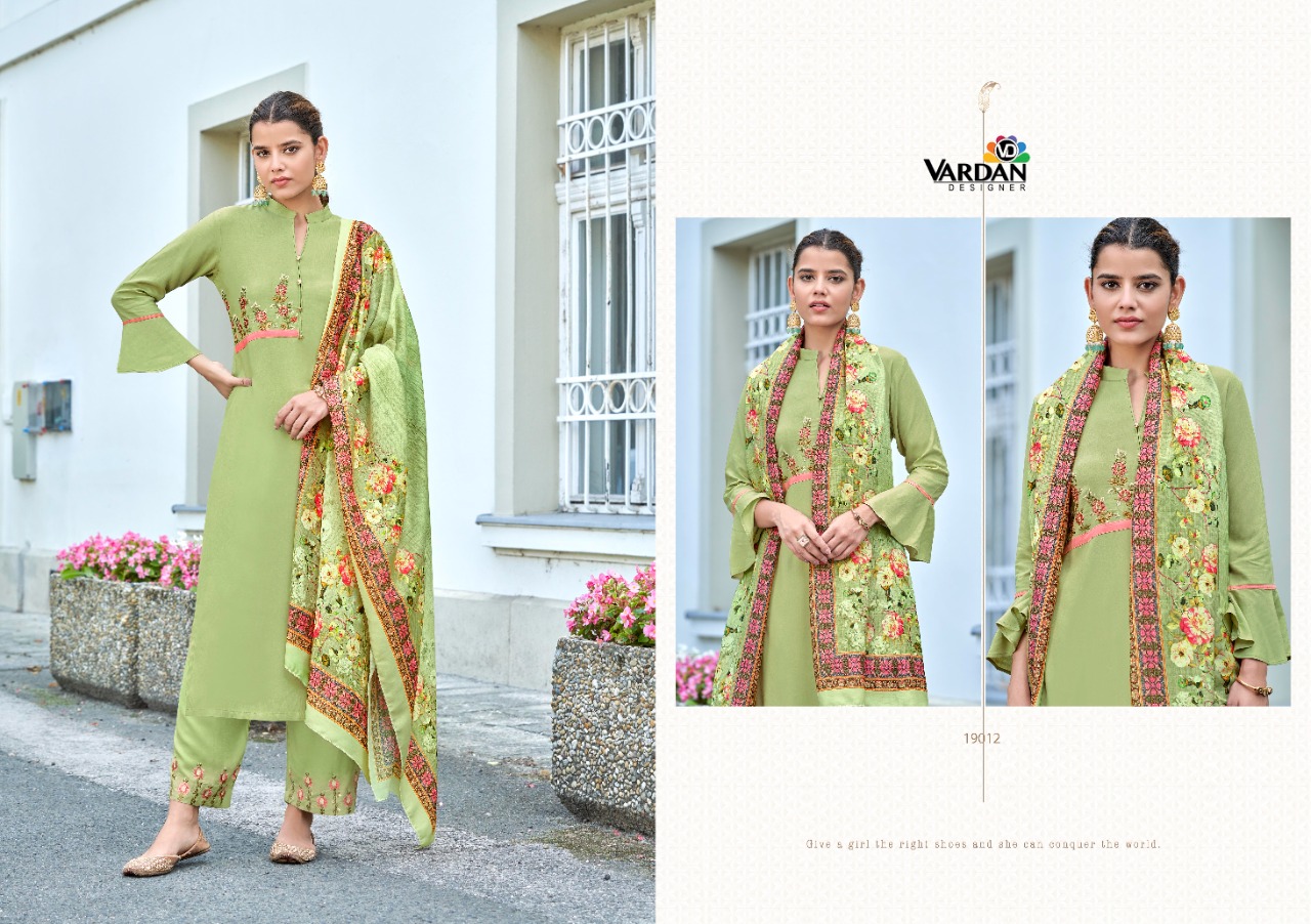 vardan designer Meera Vol 1 astonishing look top bottom with dupatta catalog