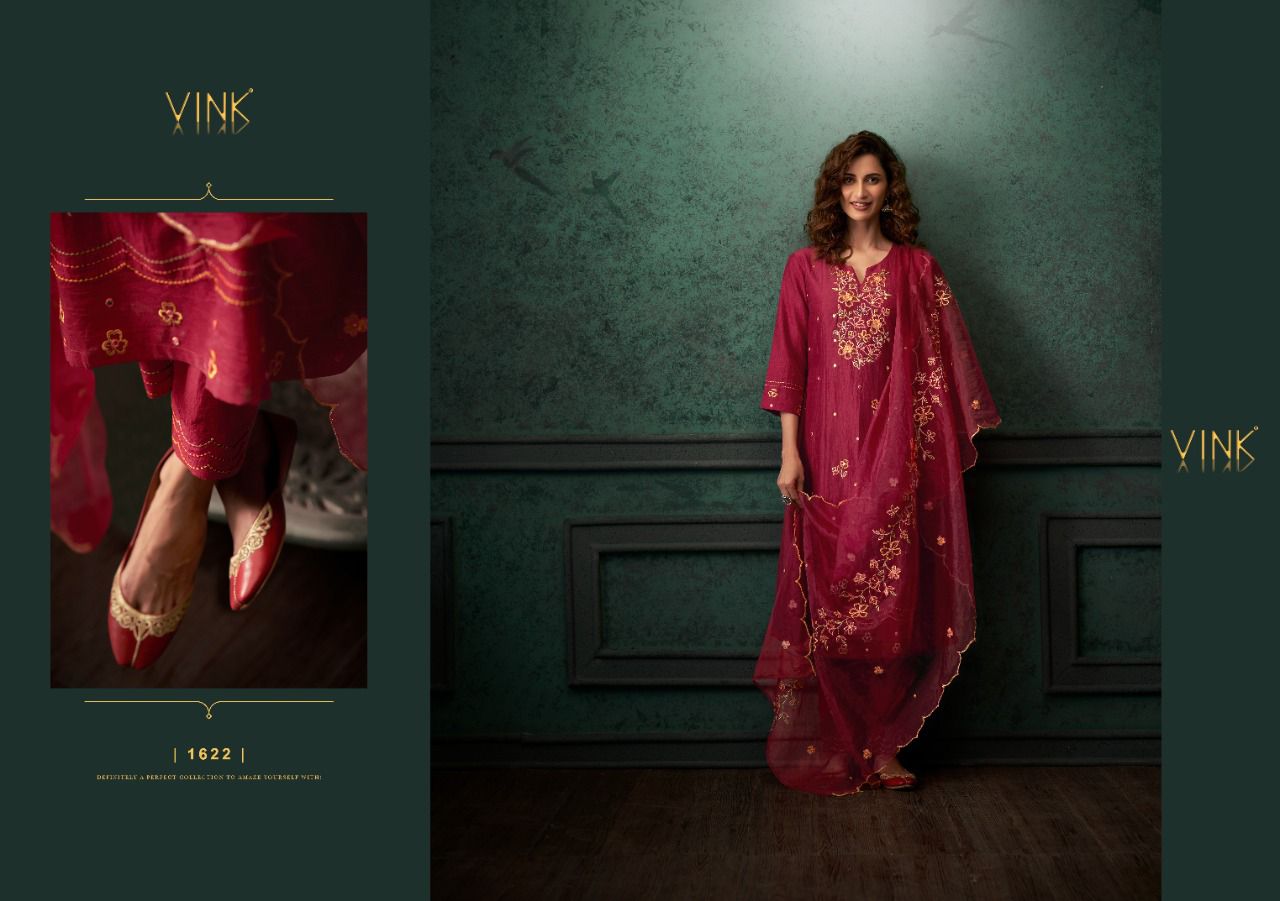 vink festive edit silk new and modern style top bottom with dupatta catalog