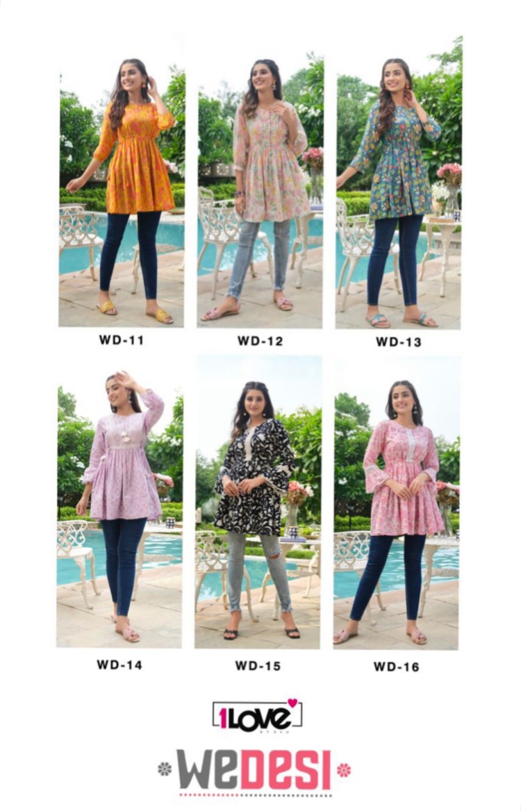 1love wedesi cotton new and modern style kurti catalog