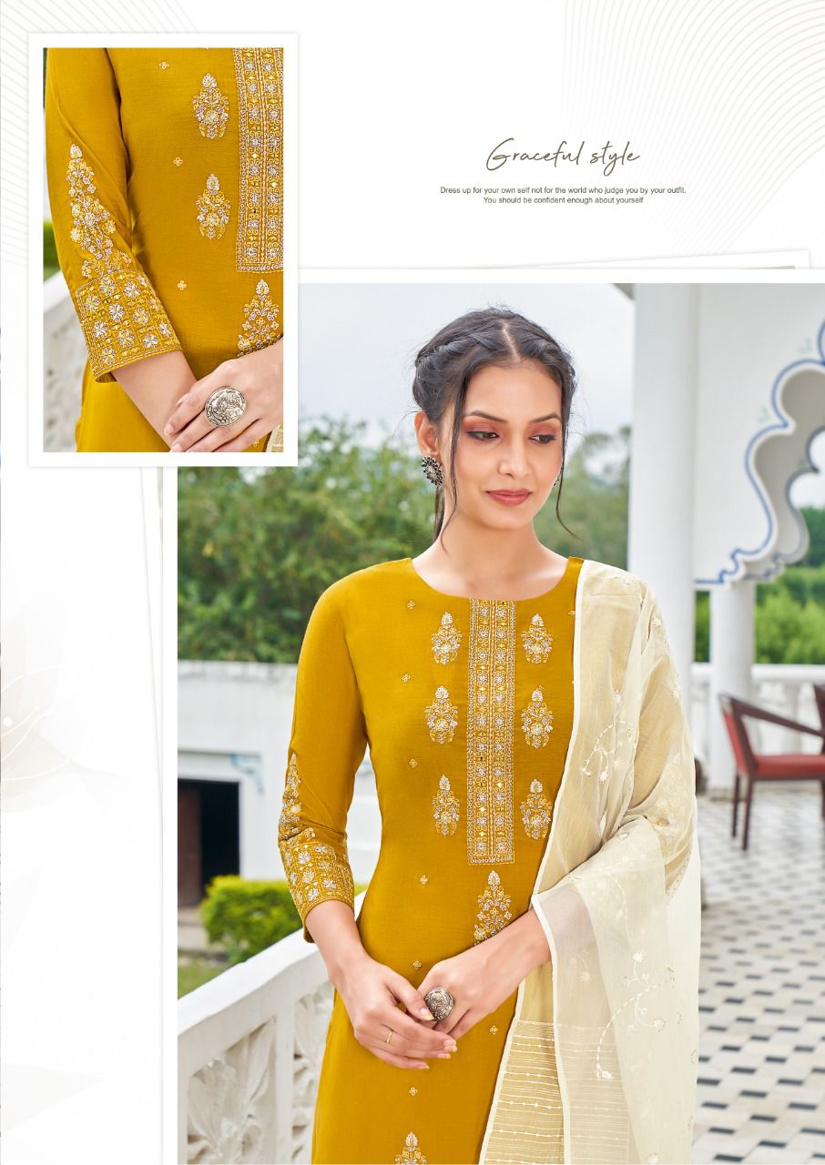 amaaya garments ananya viscose innovative look kurti pant with dupatta catalog