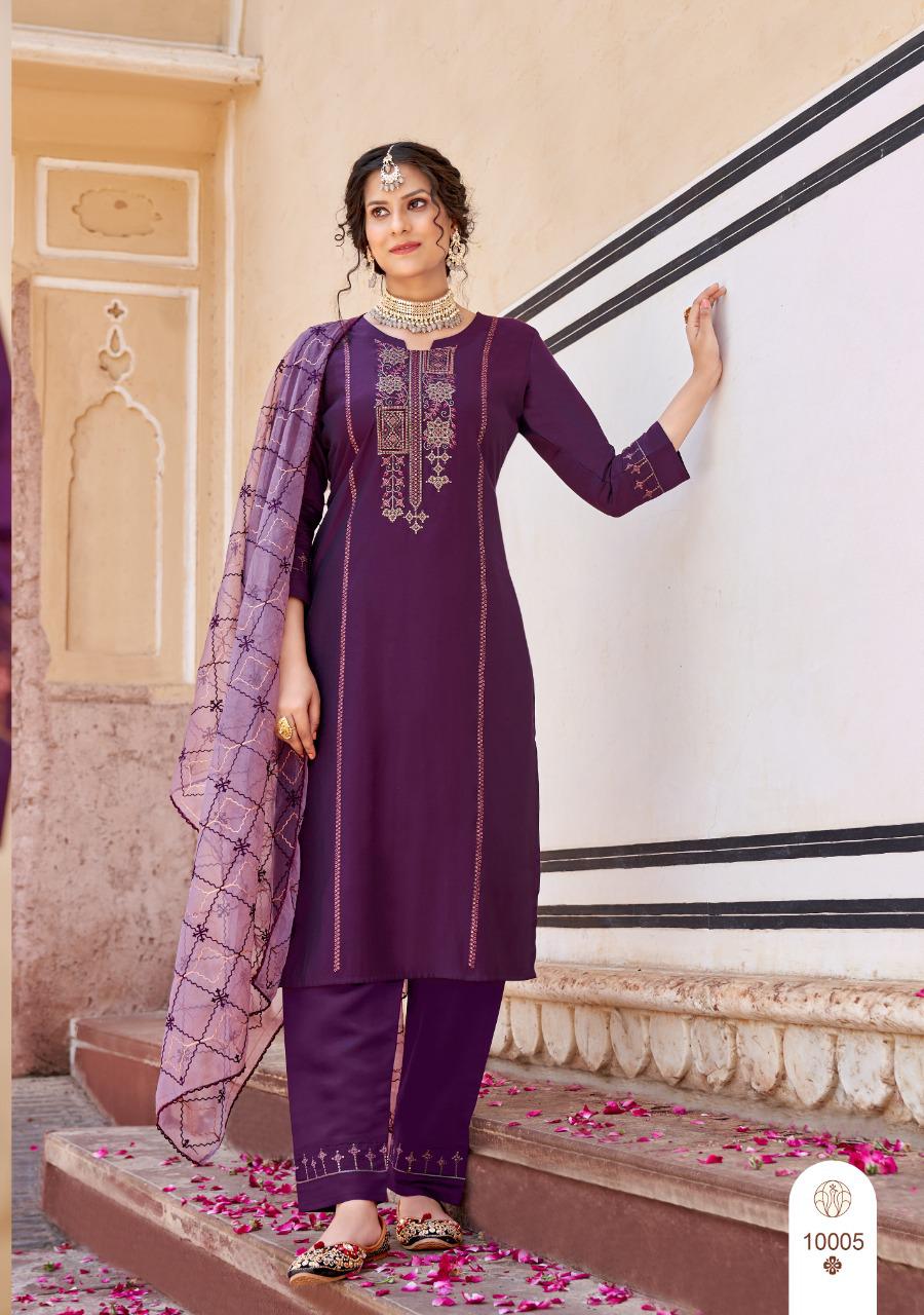 amaaya garments suhani viscose innovative look kurti pant with dupatta catalog
