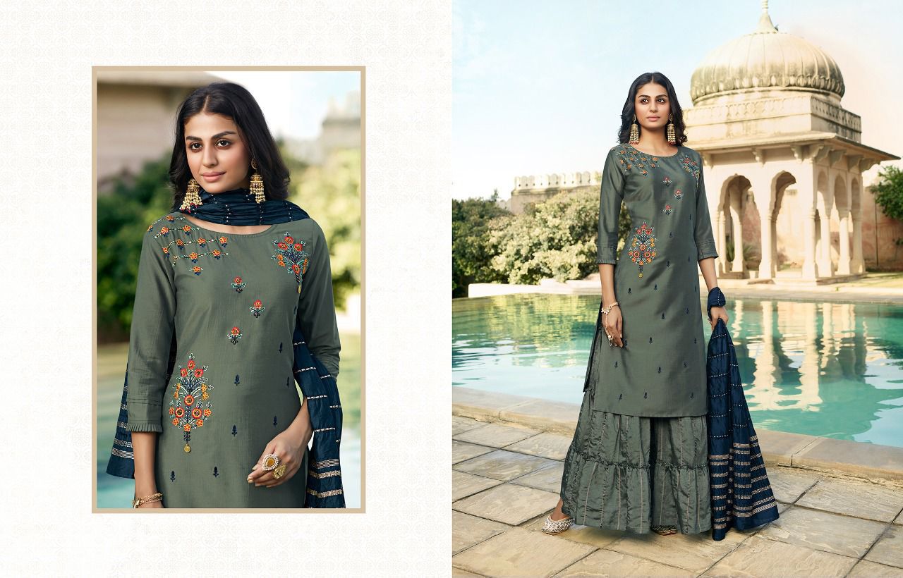 anju fabrics ghoomer vol 2 viscos festive look top with dupatta catalog