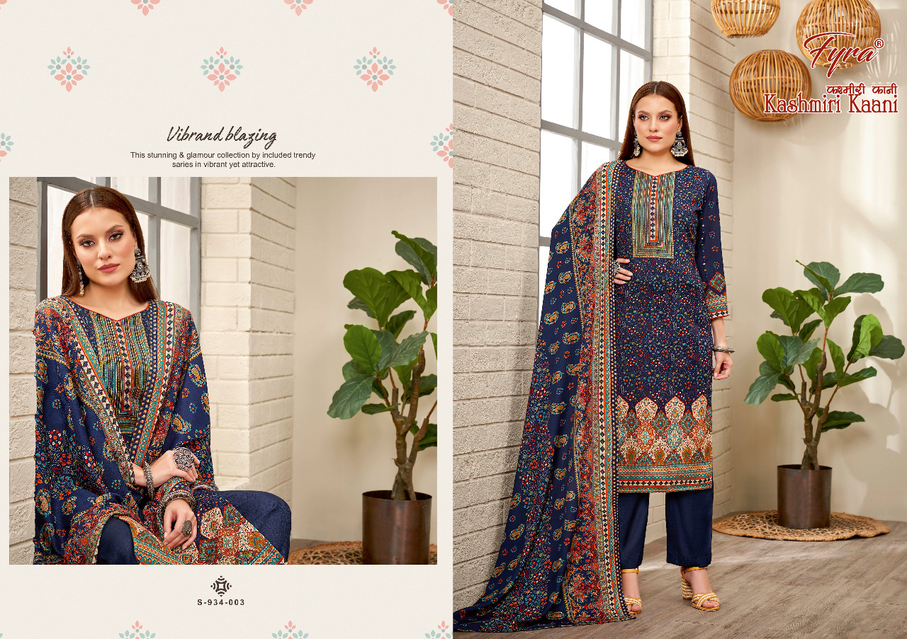 fyra alok suit kashmiri kani pashmina graceful print salwar suit catalog