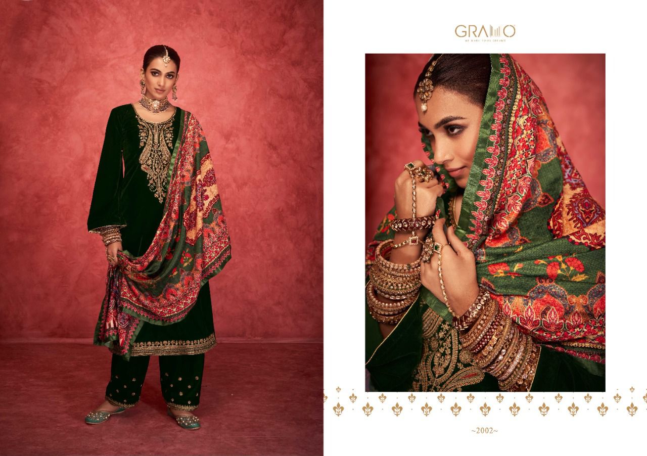 gramo velvet vol 4 velvet new and modern style salwar suit catalog