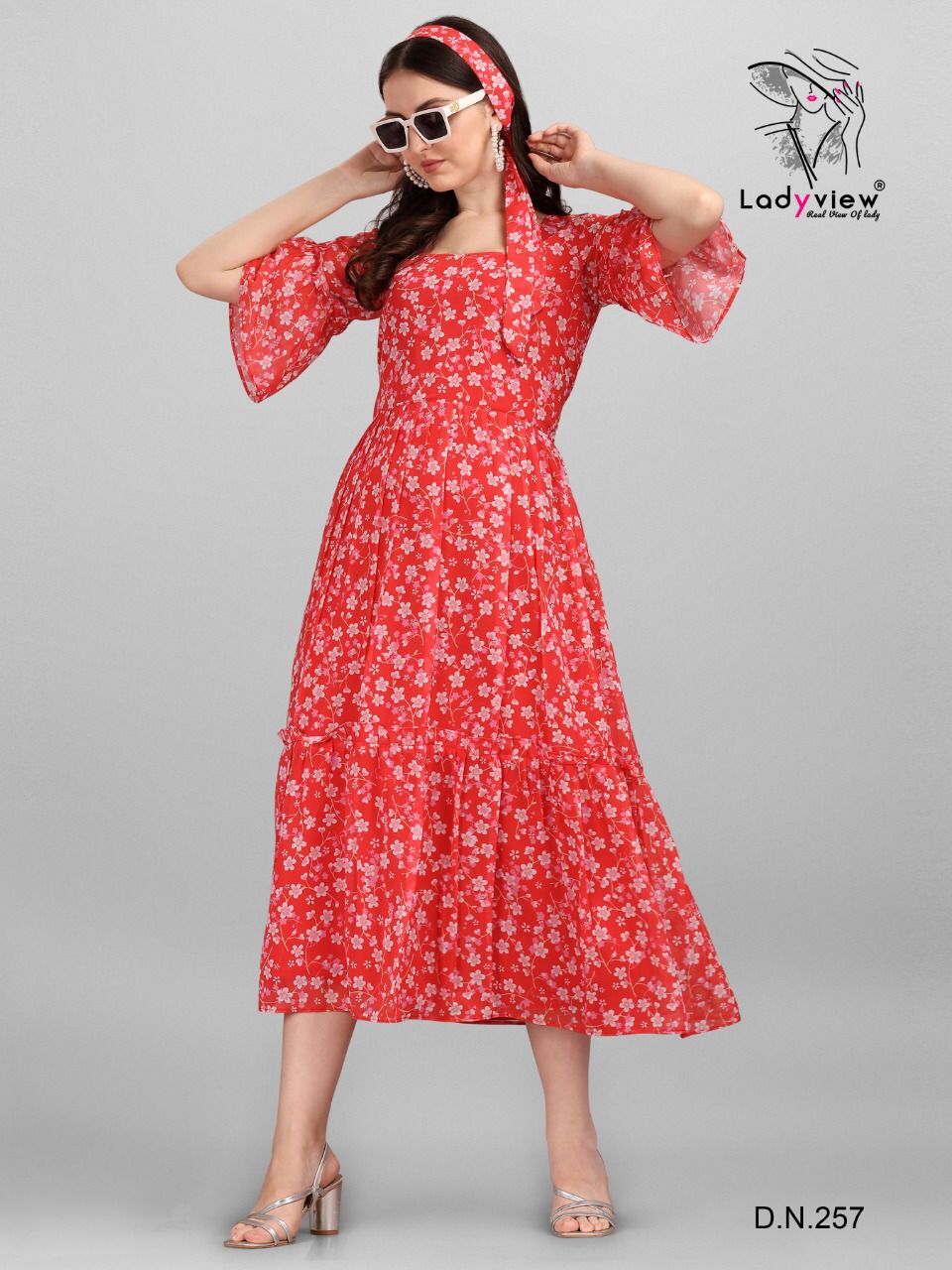 ladyview Fusion Georgette innovative look kurti catalog