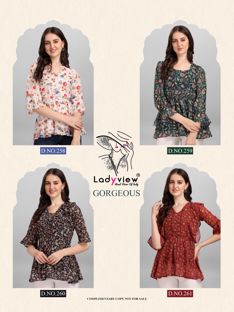 ladyview gorgeous georgette attractive look top catalog