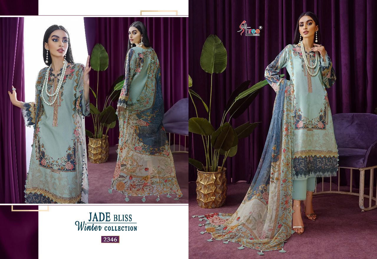 shree fab jade bliss winter collection pashmina print astonishing print salwar suit dupatta catalog