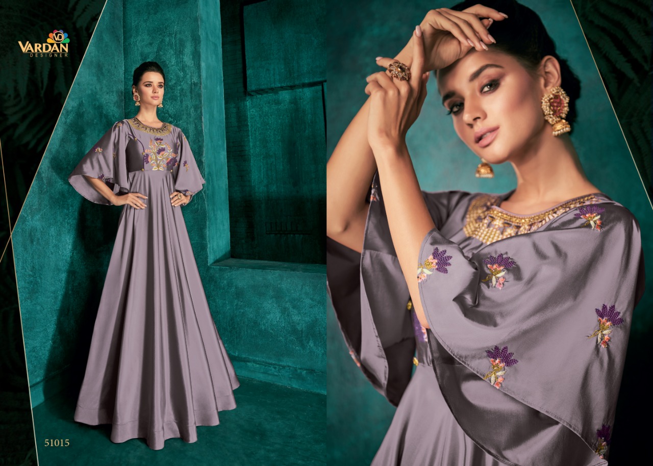 vardan designer rozi vol 1 silk gorgeous look kurti catalog