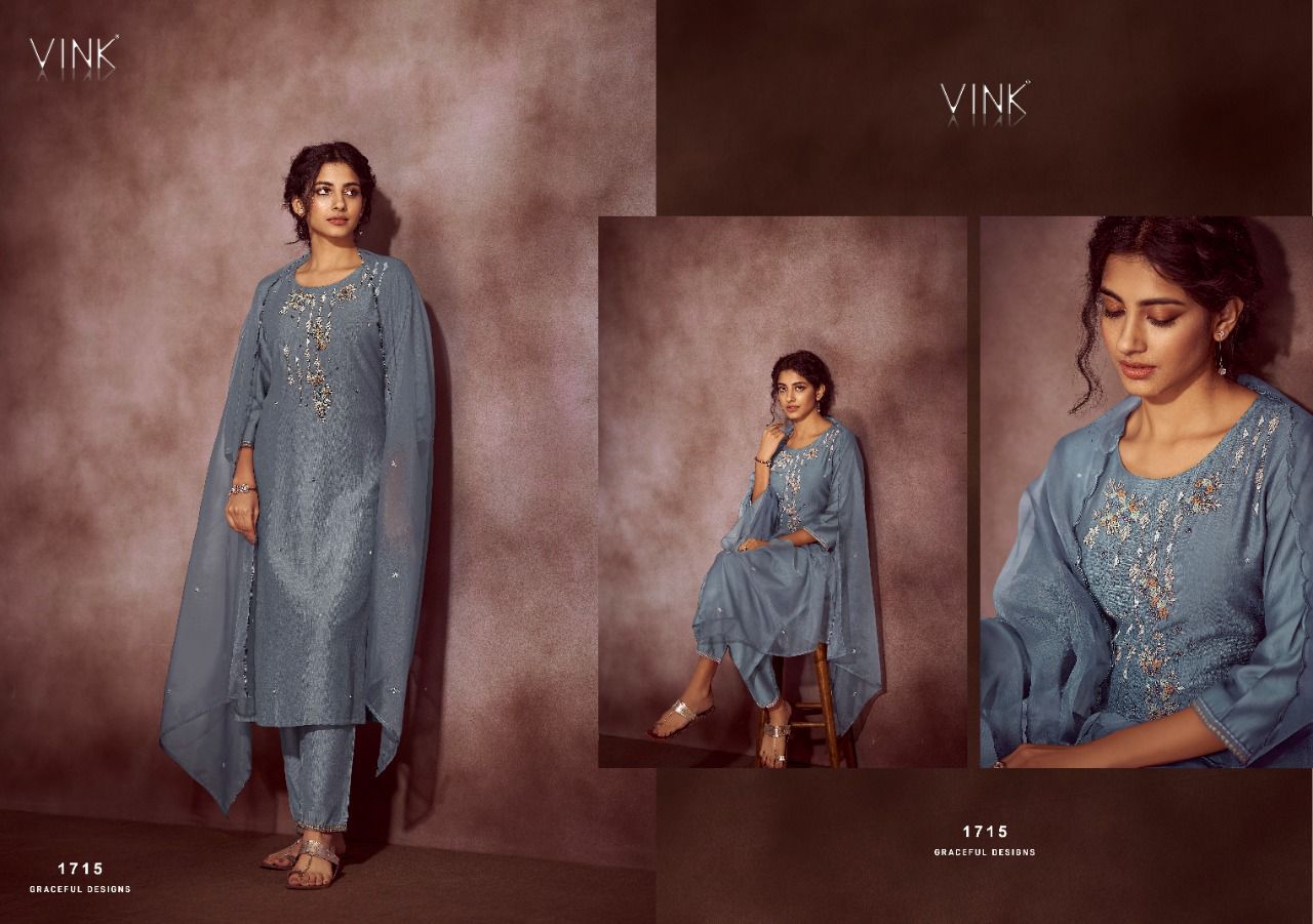 vink majestic viscose new and modern style top bottom with dupatta catalog
