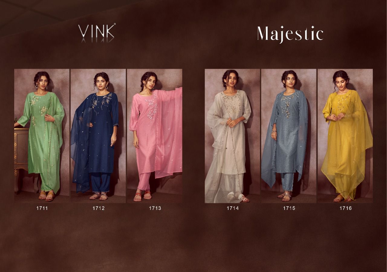 vink majestic viscose new and modern style top bottom with dupatta catalog