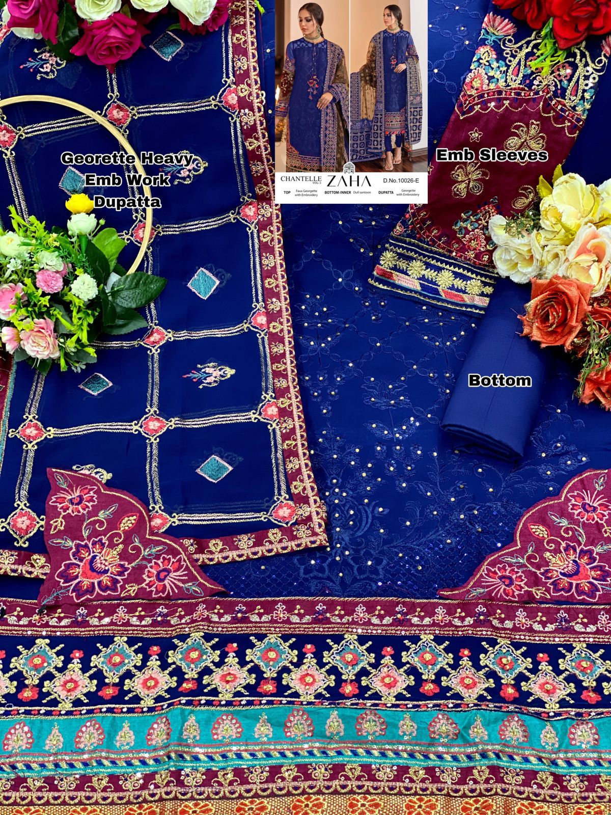 zaha chanterelle vol 3 colours georgette decent look salwar suit catalog