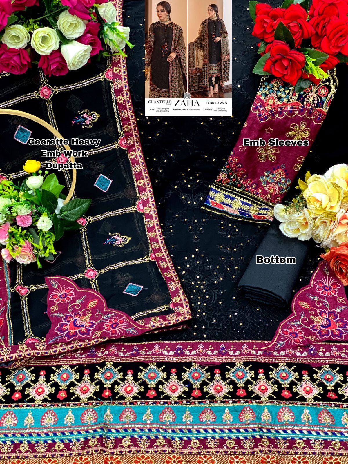 zaha chanterelle vol 3 colours georgette decent look salwar suit catalog