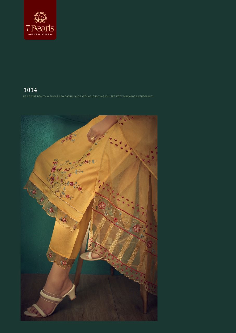7 pearls carnival roman silk new and modern style top with pant and dupatta catalog